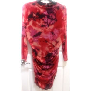 Bold Elements Womens Long Sleeve Floral Bodycon Dress Sz XXL Stretchy Event NWT